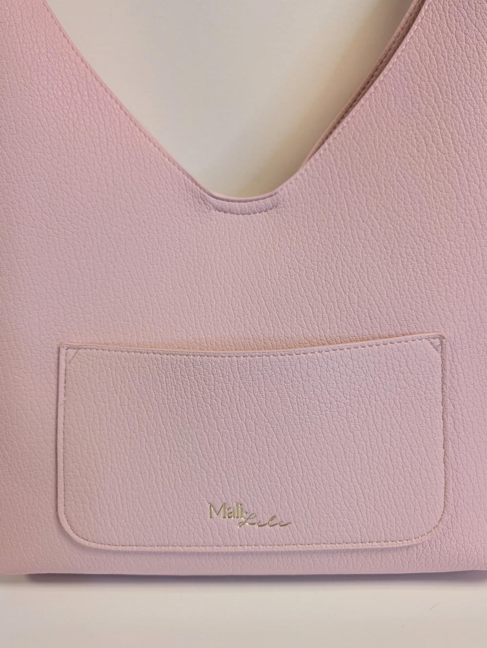 Mali + Lili Peyton Soft Hobo Shoulder Bag Vegan Leather Pastel Pink NWOT - Picture 3 of 11